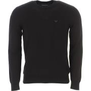 Emporio Armani Sportig Randig Sweatshirt Black, Herr