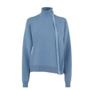 Fendi Pullover i puderblått ull med utskärningar Blue, Dam