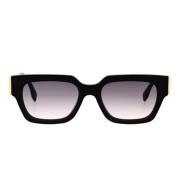 Fendi Glamorösa solglasögon med minimalistiskt båge och gradientlinser...