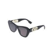 Fendi Stiliga solglasögon, modell Fe40064I - 01a Black, Unisex