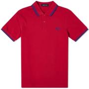 Fred Perry Klassisk Twin-Tipped Polo Red, Herr