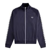 Fred Perry Autentisk Taped Track Jacket Mörk Grafit Blue, Herr