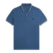 Fred Perry Slim Fit Twin Tipped Polo - Midnight Blue / Snow White / Bl...