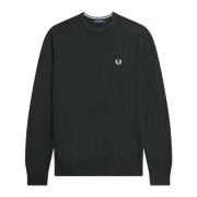 Fred Perry Sportiga Merinoulltröjor Green, Herr