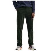 Gant Corduroy Chino Byxor Green, Herr