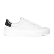 Givenchy Vita Läder Sneakers för Män White, Herr