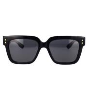 Gucci Solglasögon med fyrkantig båge och djärv textur Black, Herr