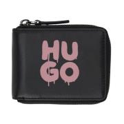 Hugo Boss Niko Logo Dragkedja Plånbok Black, Herr