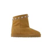 Isabel Marant Studded Shearling Ankelboots Brown, Unisex