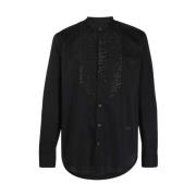 John Richmond Casual Skjorta med Kontrastkrage Black, Herr