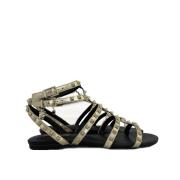 Just Cavalli Flat Sandals Beige, Dam