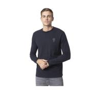 Karl Lagerfeld Marinblå Långärmad T-shirt Blue, Herr