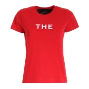 Marc Jacobs Röd Broderad T-Shirt, 100% Bomull, Tillverkad i Portugal R...
