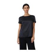 Max Mara Silkes T-Shirt Set Cortona Blue, Dam