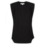 Michael Kors Svart Ärmlös T-Shirt Black, Dam