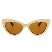 Miu Miu Cat-Eye Solglasögon för Kvinnor Beige, Dam