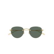 Montblanc Herrsolglasögon med gröna linser och metallgriff Yellow, Her...
