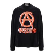 Moschino Anarchy Långärmad Topp Black, Herr