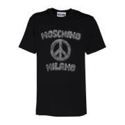 Moschino Svart Carved Stones T-Shirt Black, Herr