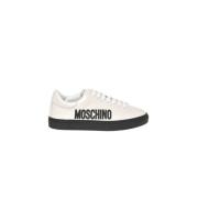 Moschino Höj din sneaker-spel med logopräglade sneakers Gray, Herr