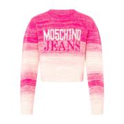 Moschino O-Hals Tröjor med Långa ärmar Pink, Dam