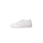 New Balance Vita Läder Sneakers med New Balance Logo White, Herr