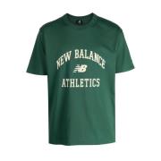New Balance Athletics Grön Crewneck T-shirt Green, Herr