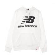 New Balance Essentials Stacked Logo Huvtröja White, Herr