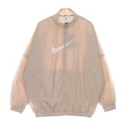 Nike Rosa/Vit Vävd Jacka - Streetwear Stil Pink, Dam