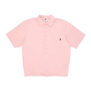 Nike Club Button-Down Kortärmad Top Pink, Herr