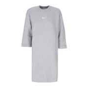 Nike Phoenix Fleece Oversized Ärmklänning Gray, Dam