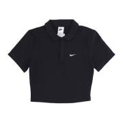 Nike Essentiell Polo Crop Top Black, Dam