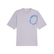 Paul Smith Ljusblå Crew Neck T-shirt med Solar Flare Logo Gray, Herr