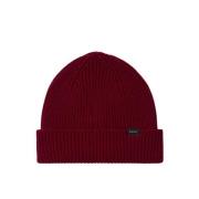 Paul Smith Lyxig Ribbad Cashmere-Blend Beanie Hat Red, Herr
