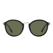 Persol Stiliga polariserade solglasögon med grön lins Black, Unisex