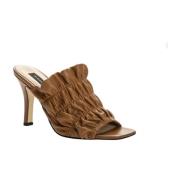 Pinko Napa Mules sandaler med lättnad och hältryck - Brown, Dam