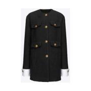 Pinko Double-Breasted Coats Black, Dam