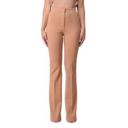 Pinko Beige Högmidjade Utställda Byxor Pink, Dam