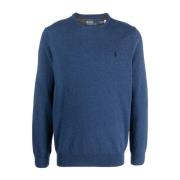 Polo Ralph Lauren Blåa Sweaters LS CN Pp-Långärmad Pullover Blue, Herr