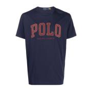 Polo Ralph Lauren Blå Crewneck T-shirt för Män Blue, Herr