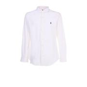 Polo Ralph Lauren Vit Skjorta med Kontrast Broderad Logotyp White, Her...