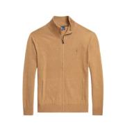 Polo Ralph Lauren Ikonisk Ull Zip-Up Tröja Brown, Herr