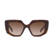 Prada Bruna solglasögon med oregelbunden form Brown, Unisex