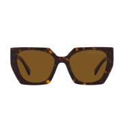 Prada Stiliga Oversized Solglasögon Brown, Dam