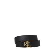 Ralph Lauren Medium Bälte med REV LRL 30 Design Black, Dam