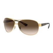 Ray-Ban Tortoise Gold/Brown Shaded Sungles RB 3390 Yellow, Unisex
