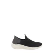 Skechers Svarta Slip-On Sportiga Sneakers för Kvinnor Black, Dam