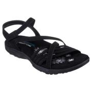 Skechers Stiliga platta sandaler för kvinnor Black, Dam