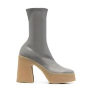 Stella McCartney Grå Polyester Ankelboots Gray, Dam