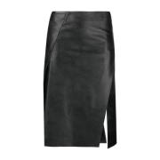 Stella McCartney Svart A-linje knälång kjol Black, Dam